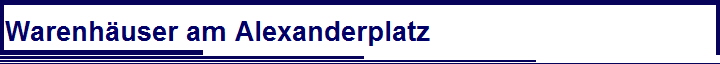 Warenh�user am Alexanderplatz